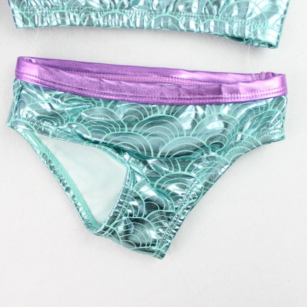 Wonder Nation 3 Piece Mermaid Bikini Swimsuit Set Baby Girl Size 18 Months - Picture 6 of 9